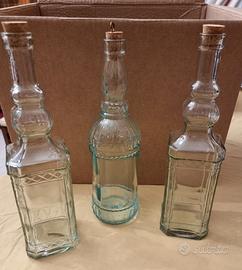 bottiglie in  vetro colorato