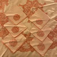 Vintage tovaglia rosa di tessuto prezioso