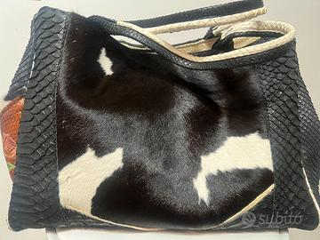 Borsa in cavallino & pitone