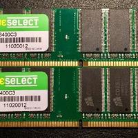 CORSAIR PC3200 RAM 1GB+1GB DDR400MHz