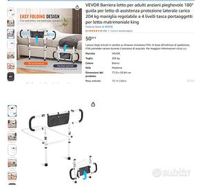 Barriera letto per anziani