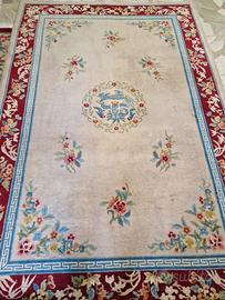 Tappeto cinese rosso e bianco 290x190 - 2 pezzi