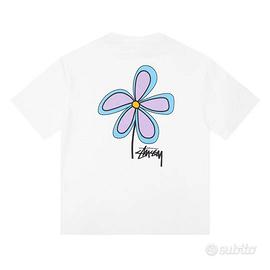 maglietta stampata stussy unisex