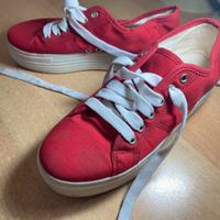 SCARPE DA GINNASTICA DONNA SNEAKERS ROSSE 37