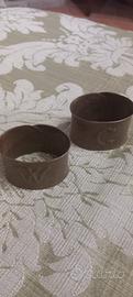 Coppia anelli per tovaglioli Arts & Crafts anni 50