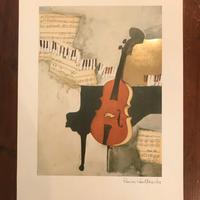 NUOVO Stampa oro x Quadro violino di Wachtmeister