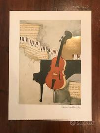 NUOVO Stampa oro x Quadro violino di Wachtmeister