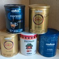 5 barattoli vuoti del caffè LAVAZZA per arredo bar