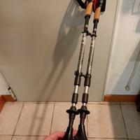 Bastoncini nordic walking regolabili, titanium. 