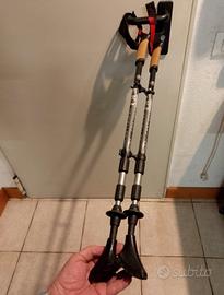 Bastoncini nordic walking regolabili, titanium. 