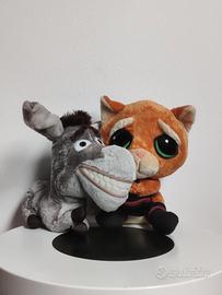 Big Headz Plush Shrek Donkey Puss in Boots