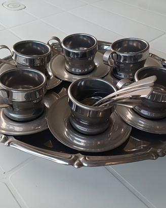 Set caffè vintage Rivadossi la termica jolly inox 