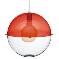Lampadario koziol Orion sospeso rosso trasparente