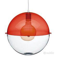 Lampadario koziol Orion sospeso rosso trasparente