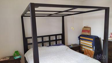 Letto Florida a baldacchino con tessuti