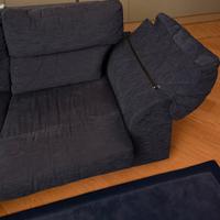 Divano 2 posti blu poltrone e sofa