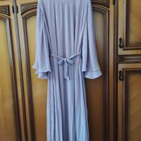 vestito rosa cipria lungo 