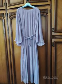 vestito rosa cipria lungo 