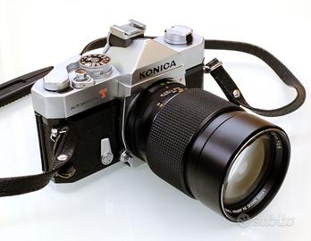 Konica Autoreflex T + raro Hexanon 135 mm F 2,5