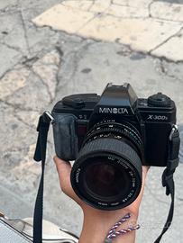 Minolta X-300s+ Zoom 28-70+Flash+Rullino e borsa