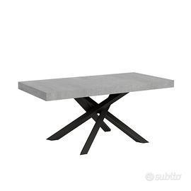 Tavolo Moderno Industrial Effetto Cemento Nuovo