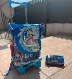 Frozen 2 – Cartella/Zaino Trolley + Astuccio zip