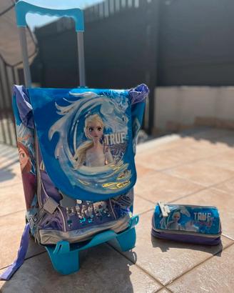 Frozen 2 – Cartella/Zaino Trolley + Astuccio zip