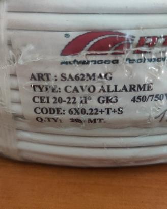 Cavo allarme 6x0,22+T+S
