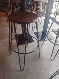 Sgabelli alti da bar in metallo color rame (16 pz)