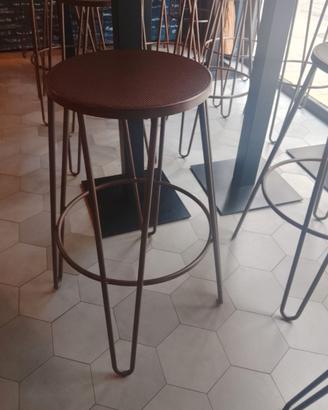 Sgabelli alti da bar in metallo color rame (16 pz)