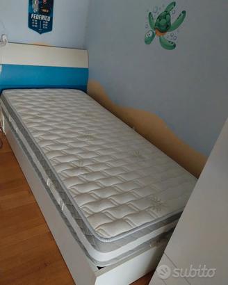 letto contenitore e materasso 