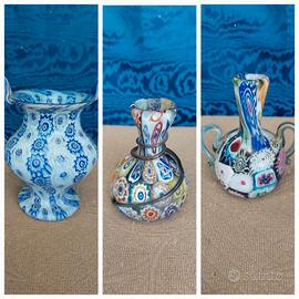 3 Murrina Millefiori Vaso Murano leggi bene