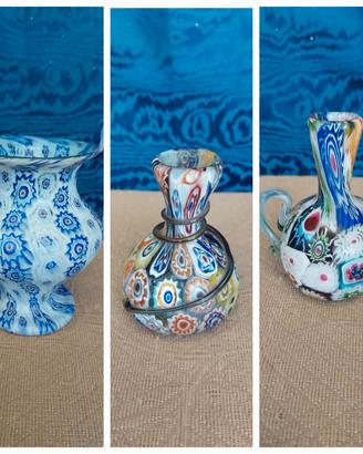 3 Murrina Millefiori Vaso Murano leggi bene