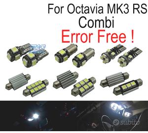 KIT 13 LAMPADE LED INTERNE PER SKODA OCTAVIA 3 MK 