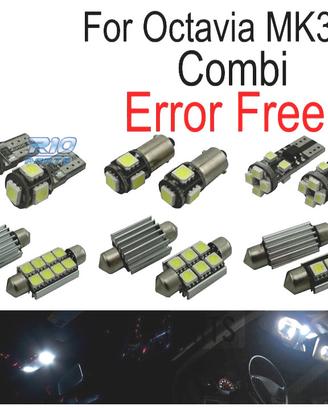KIT 13 LAMPADE LED INTERNE PER SKODA OCTAVIA 3 MK 