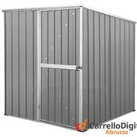 Box da giardino lamiera 175x185cm grigio chiaro