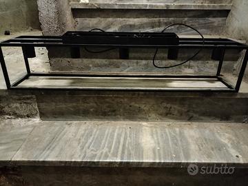 lampadario rettangolare nero ferro 5 luci euro 20 