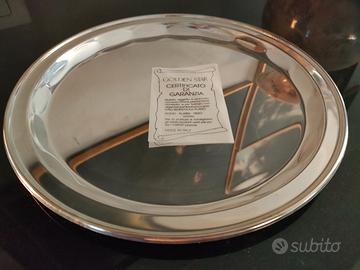 Vassoio ovale, stile inglese, placcato argento