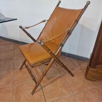 sedia pieghevole vintage anni 50 in bambù