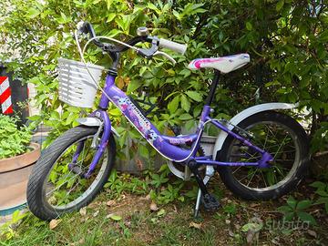 Bici da bambina con coniglietti, ruote da 16
