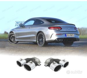 TERMINALI SCARICO MERCEDES W205 C205 14- LOOK C43 
