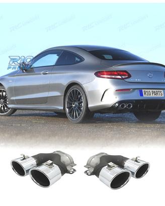 TERMINALI SCARICO MERCEDES W205 C205 14- LOOK C43 