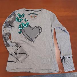 Felpa grigia donna Desigual