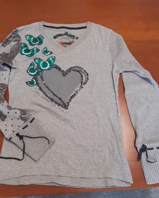 Felpa grigia donna Desigual