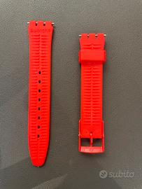 Cinturino originale Swatch rosso in silicone