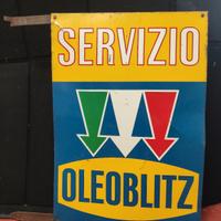 OLEOBLITZ  INSEGNA VINTAGE BIFACCIALE