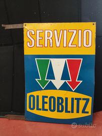 OLEOBLITZ  INSEGNA VINTAGE BIFACCIALE