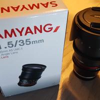 Obiettivo Samyang 35mm T1.5 full-frame E-Mount