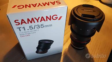 Obiettivo Samyang 35mm T1.5 full-frame E-Mount