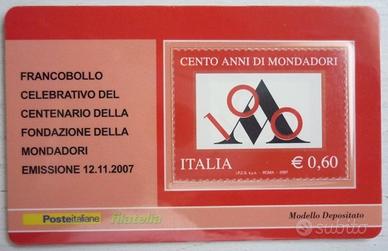 Francobollo Italia Cento anni Mondadori 2007 nuovo